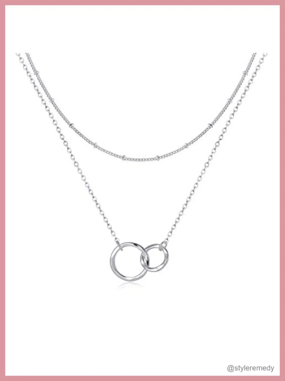 14k Gold Plated Layered Coin Circle Necklace Choker Dainty